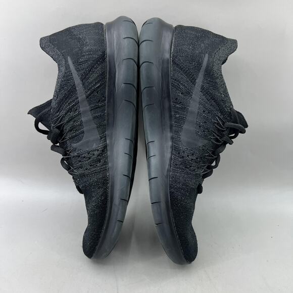 Nike Free RN Flyknit 2017 Shoes Women Size 11 Black Running Athletic Sneakers - Picture 6 of 9